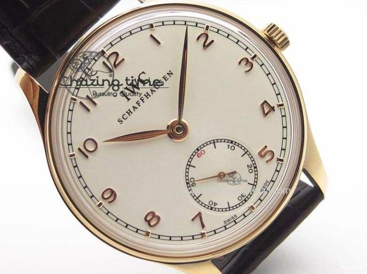 MIROTIME 0422 Compact Portuguese IW545409 RG ZF 1:1 Best Edition White Dial On Brown Leather Strap A 7336